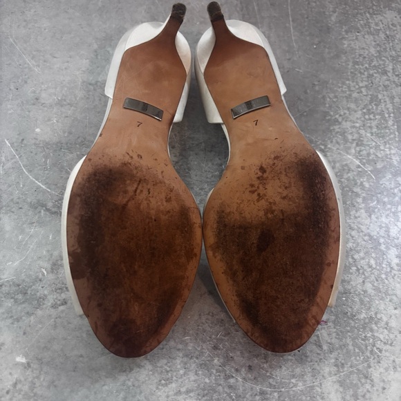 Badgley Mischka Ivory Satin Salsa Heels - Picture 8 of 9